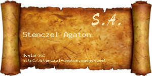 Stenczel Agaton névjegykártya